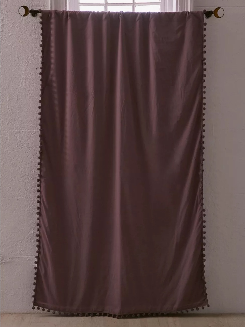 NWOT Urban Outfitters Blackout Pompom Curtain Panel